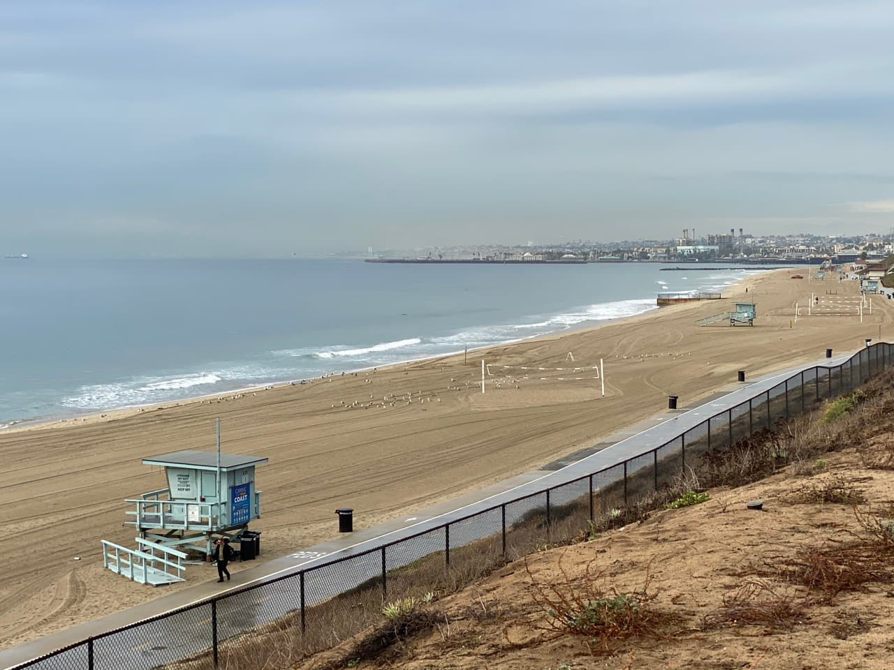 Aerial view of Redondo Beach coastline